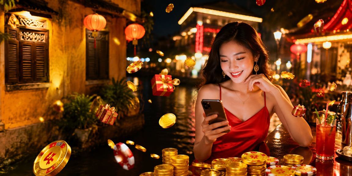 Người chơi tại Hội An thưởng thức trò chơi trực tuyến có trách nhiệm về đêm